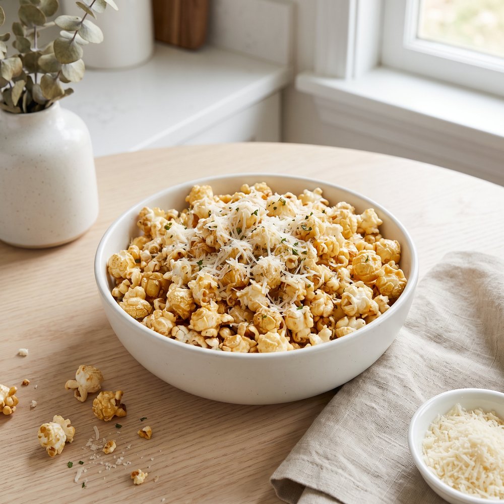 White Truffle Parmesan Popcorn