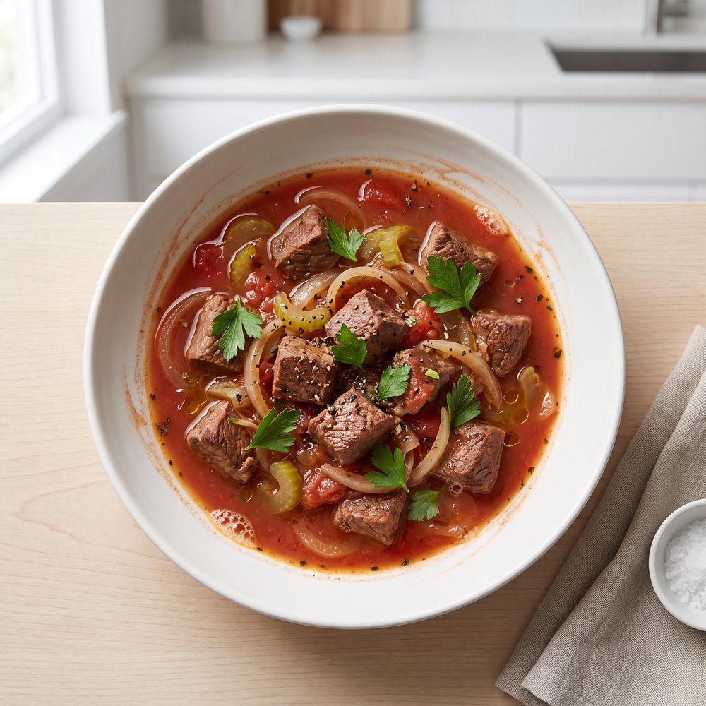 Crockpot Venison Stew with Red Wine and Herbs
