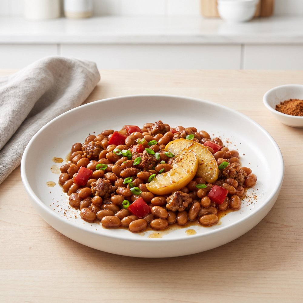 Baked Beans with Apple Pie Twist