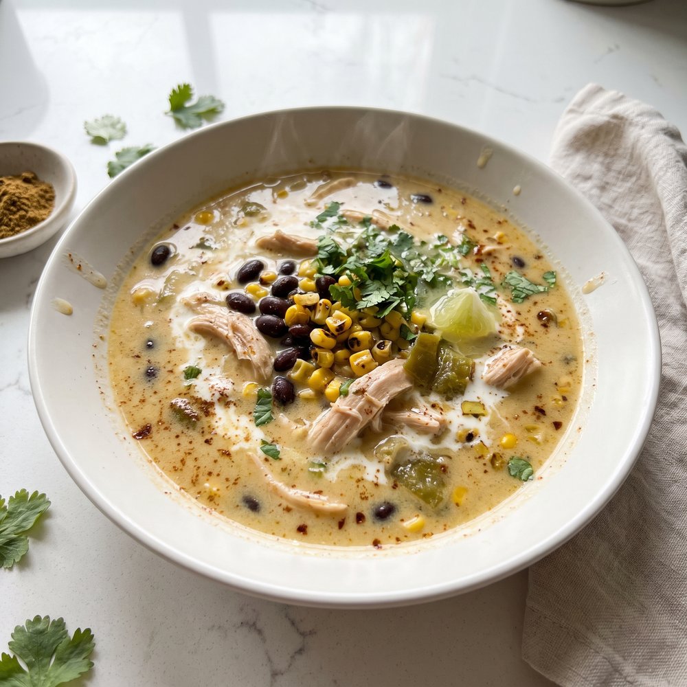 Rotisserie Chicken, Corn & Black Bean Soup