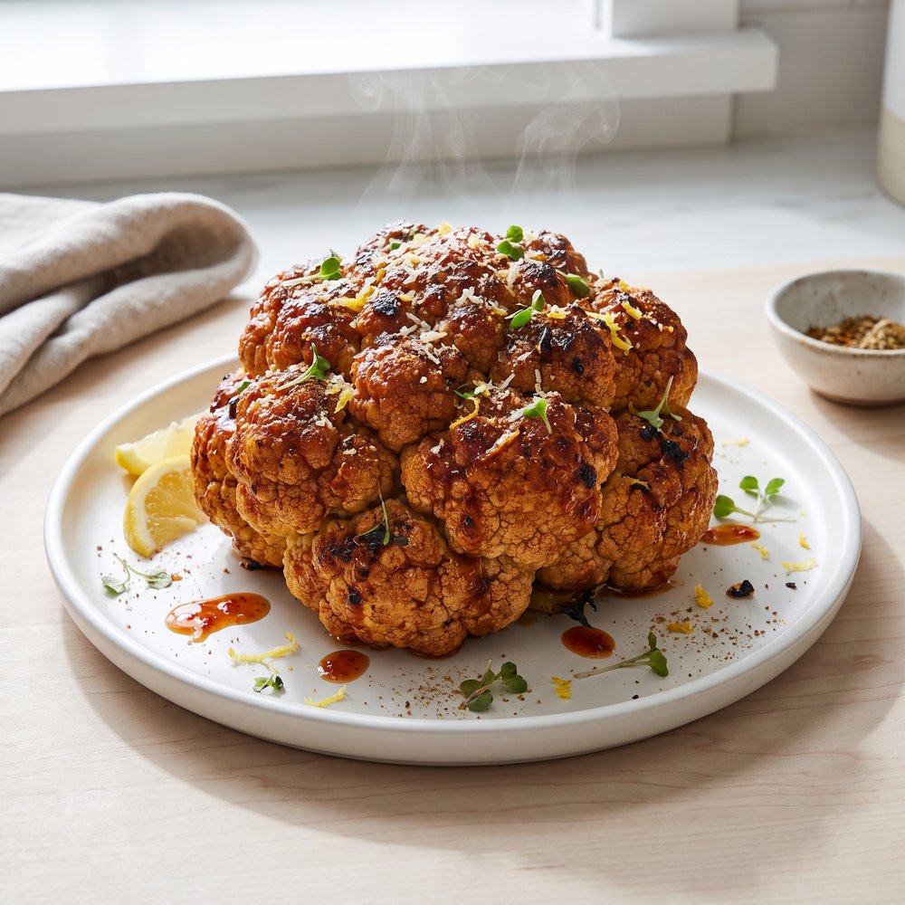 Sriracha Whole Roasted Cauliflower