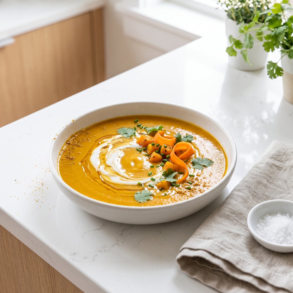 Curried Butternut and Carrot Soup