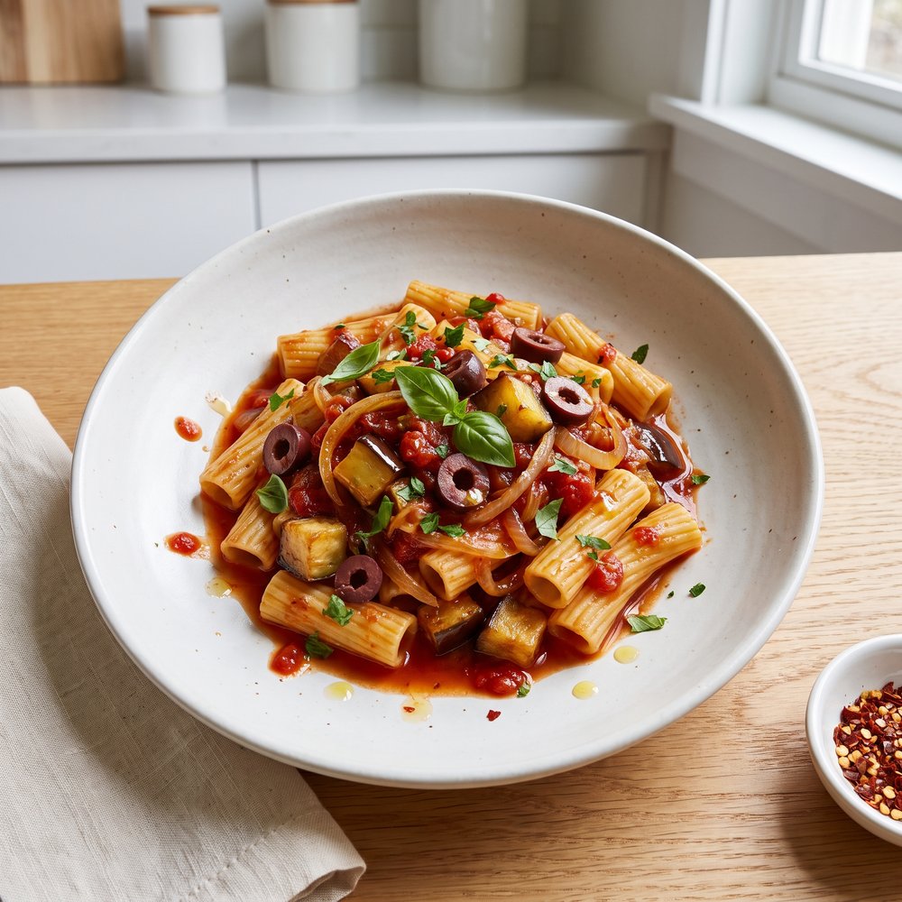 Plant-Based Melanzane Eggplant Pasta Sauce