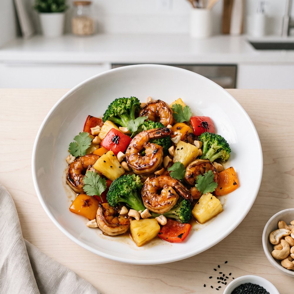 Pineapple and Shrimp Stir-Fry