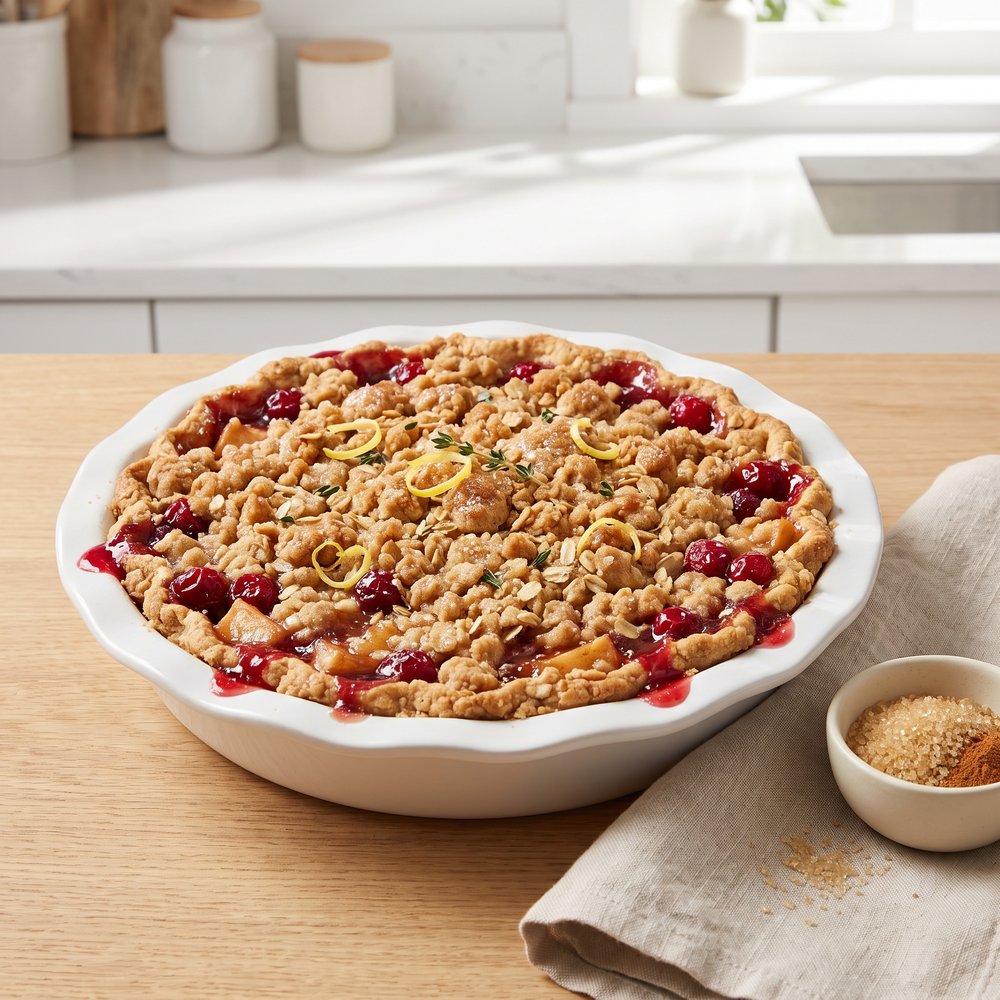Amish-Style Cranberry Apple Pie