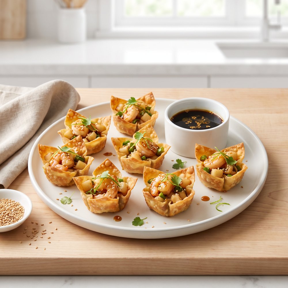 Baked Shrimp Wontons