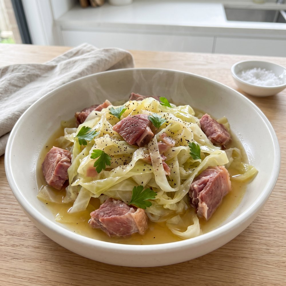 Braised Cabbage with Ham Hock and Pork Shank