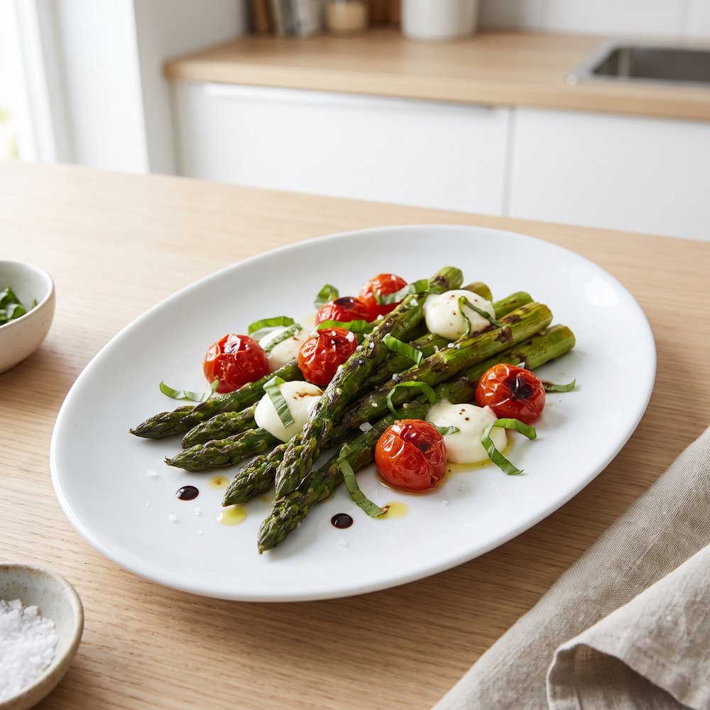 Caprese Roasted Asparagus