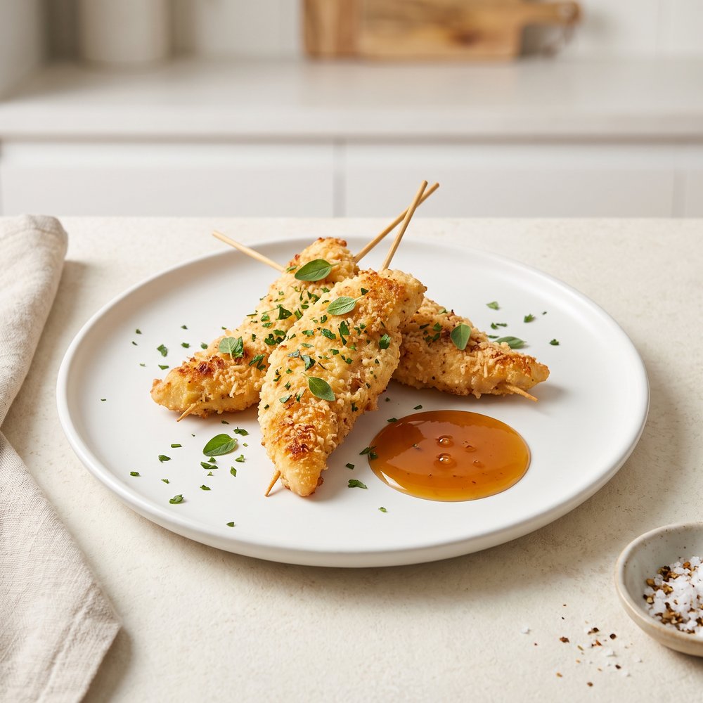 Parmesan-Crusted Chicken Skewers in the Air Fryer