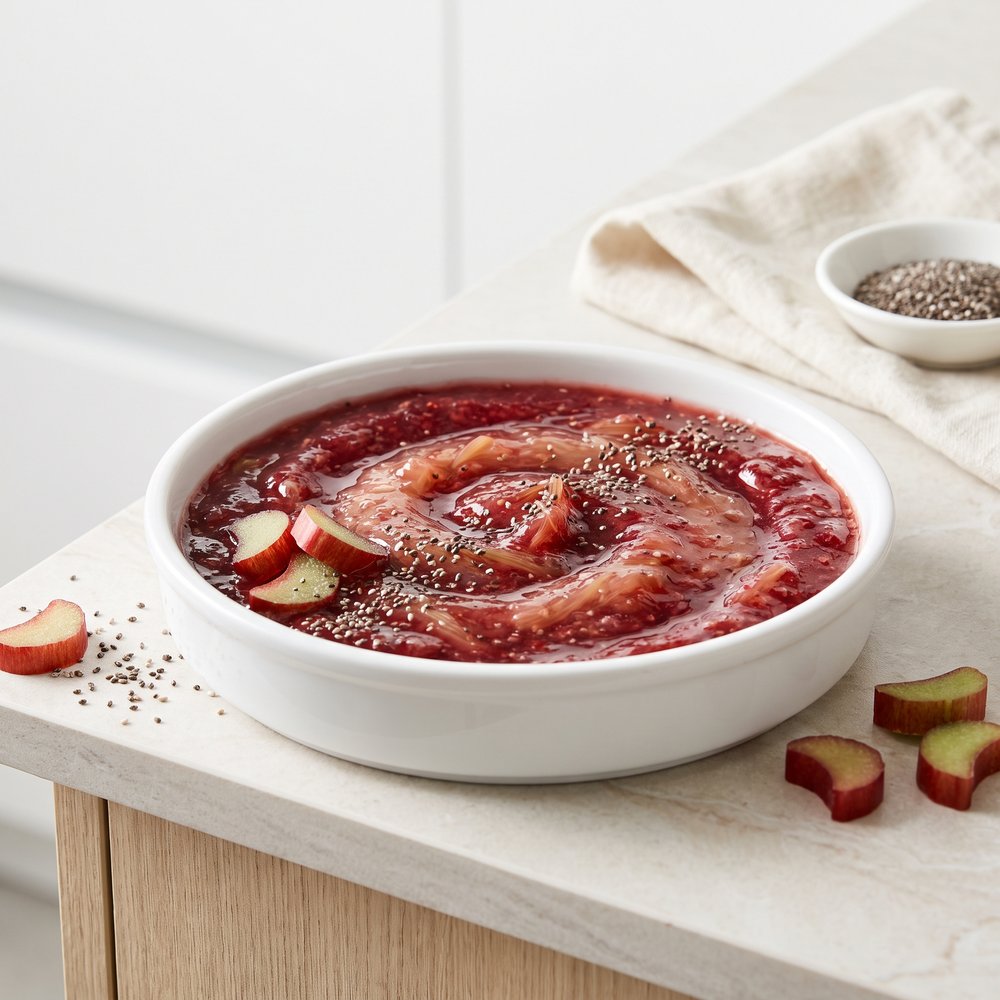 Quick Rhubarb Chia Jam