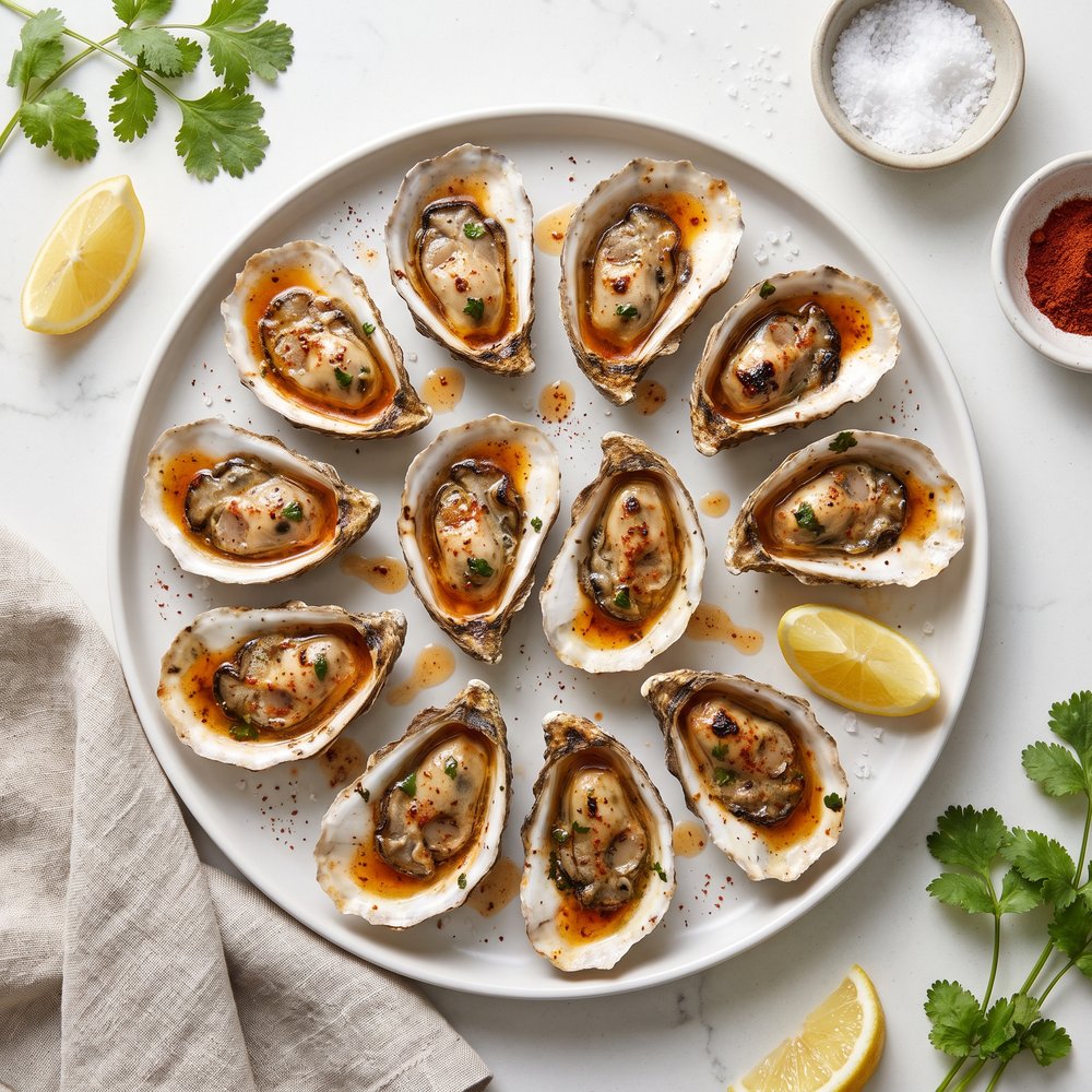 Grilled Oysters with Chipotle Butter