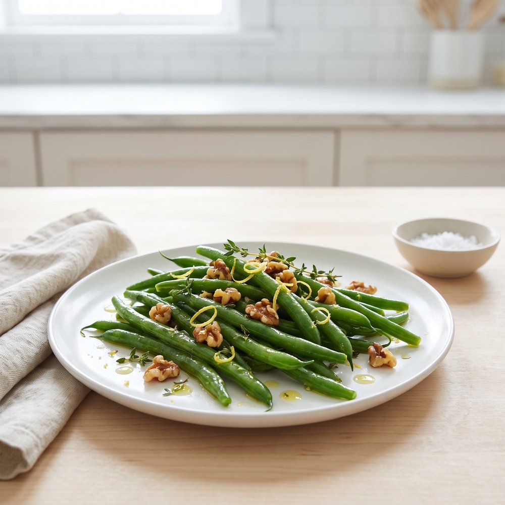 Lemony Green Beans with Walnuts and Thyme