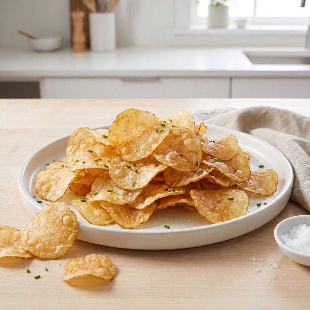 Air Fryer Salt and Vinegar Potato Chips