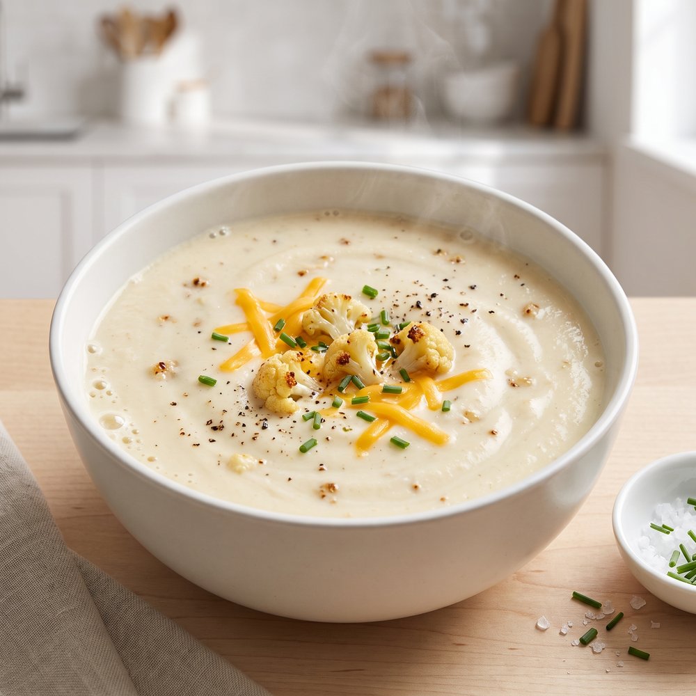 Cheddar Cauliflower Cream Soup