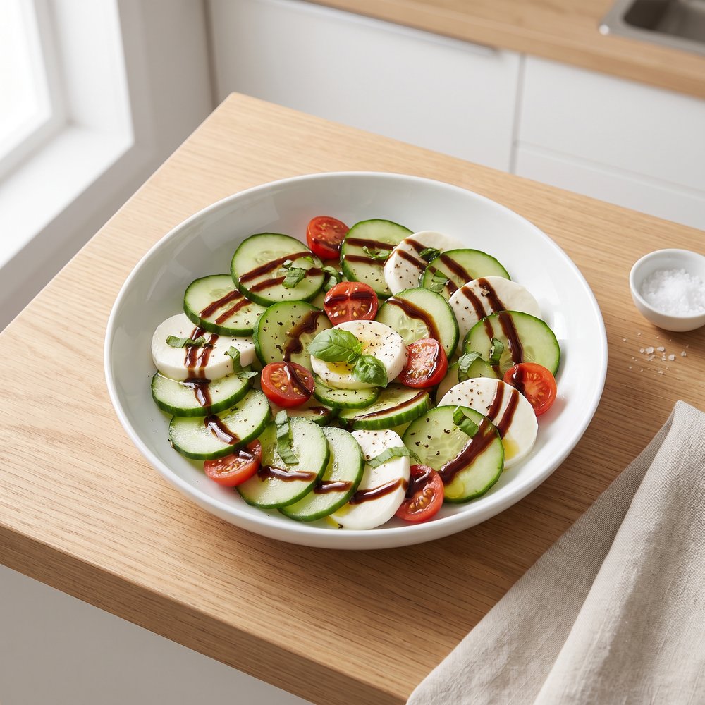 Caprese Salad with Crisp Cucumber