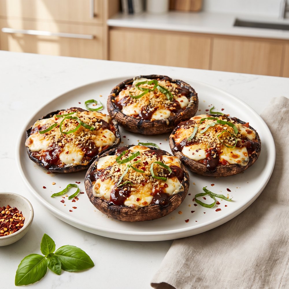 Pizza-Style Portabello Mushrooms