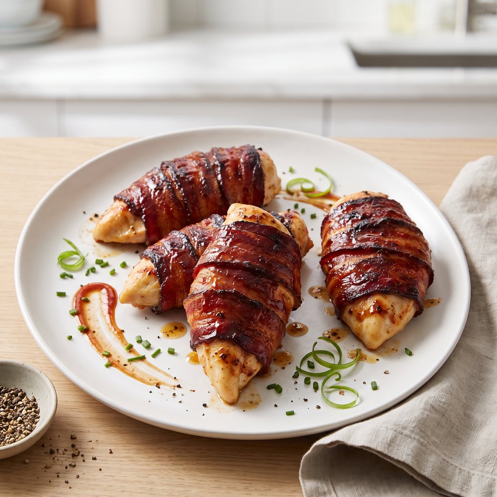 Bacon-Wrapped BBQ Chicken Breasts