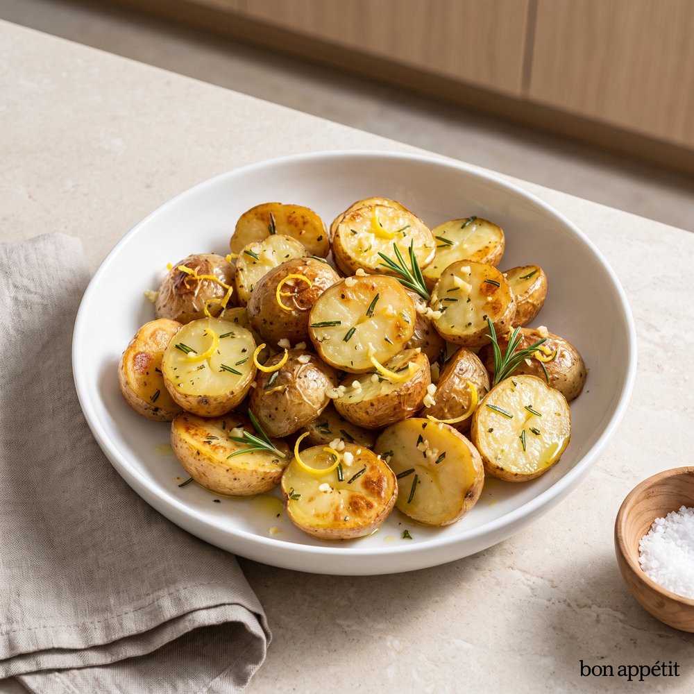 Crispy Air-Fried Baby Potatoes with Rosemary and Garlic