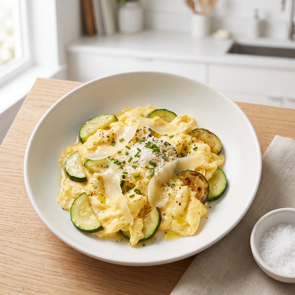 Zucchini-Parmesan Scrambled Eggs
