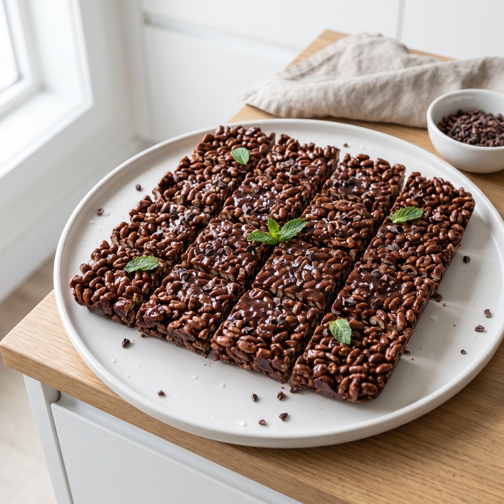 Chocolate Puffed Wheat Bars
