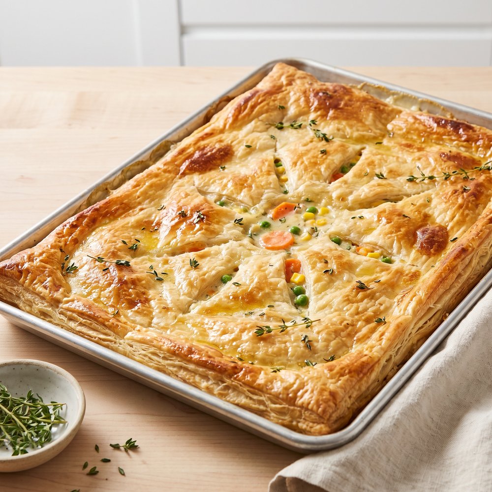 Sheet-Pan Chicken Pot Pie Bake