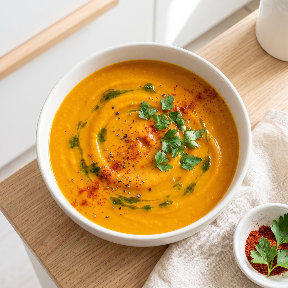 Moroccan-Inspired Pumpkin and Root Vegetable Soup