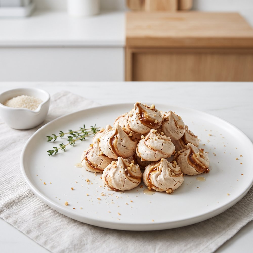 Walnut Brown Sugar Meringue Kisses