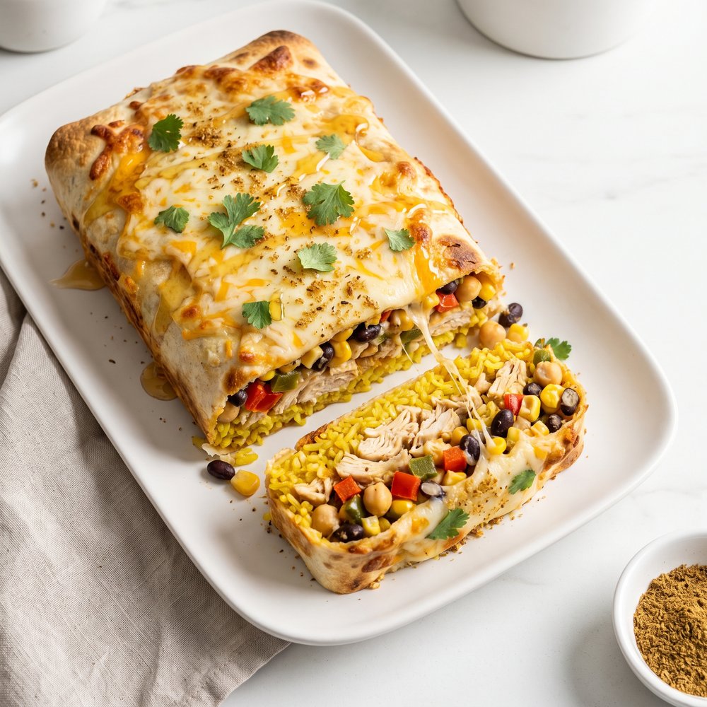 Honey-Bean Burrito Bake with Chicken