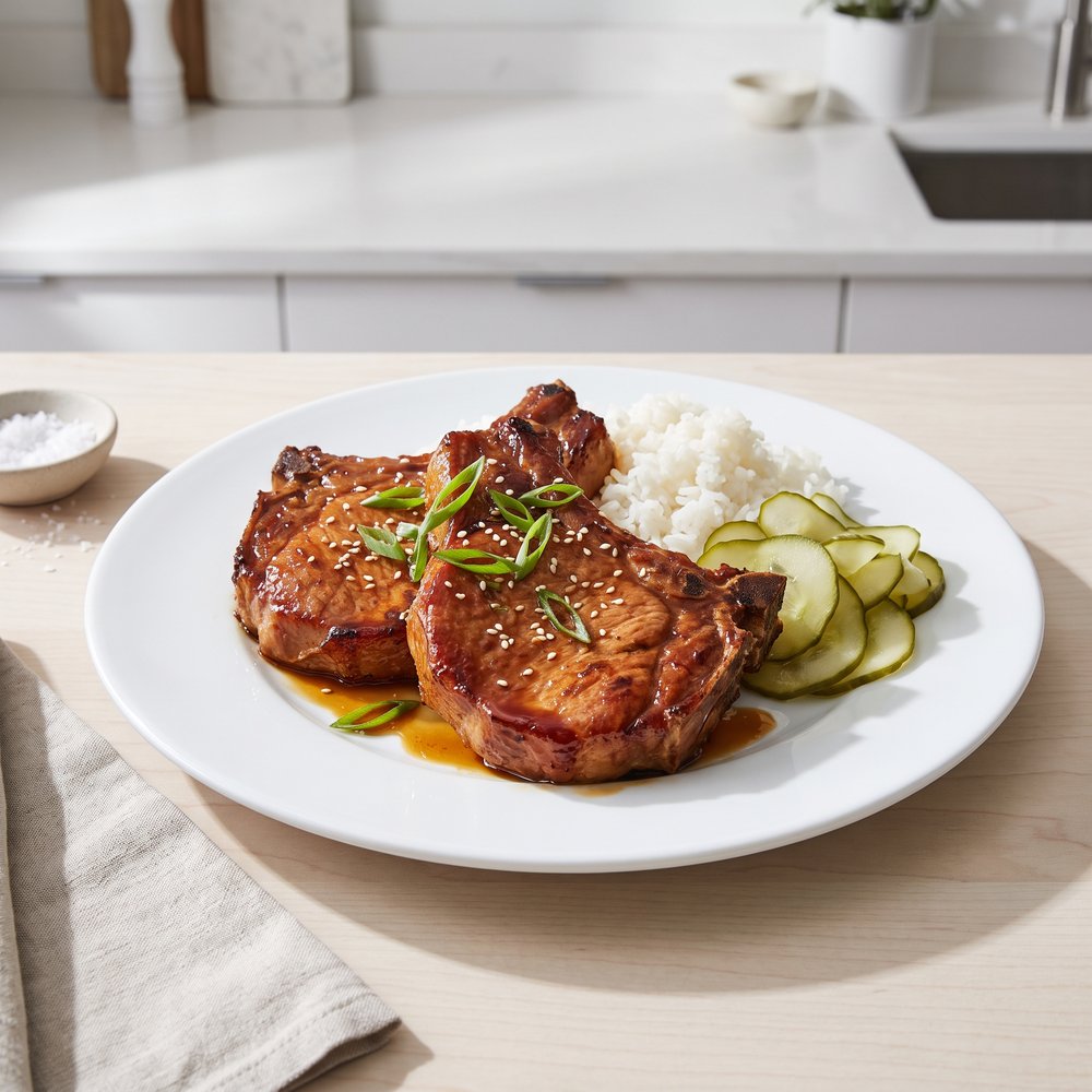 Slow-Cooker Soy-Garlic Pork Chops