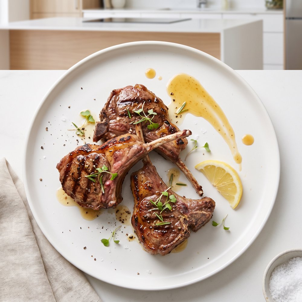 Rosemary-Garlic Grilled Lamb Loin Chops