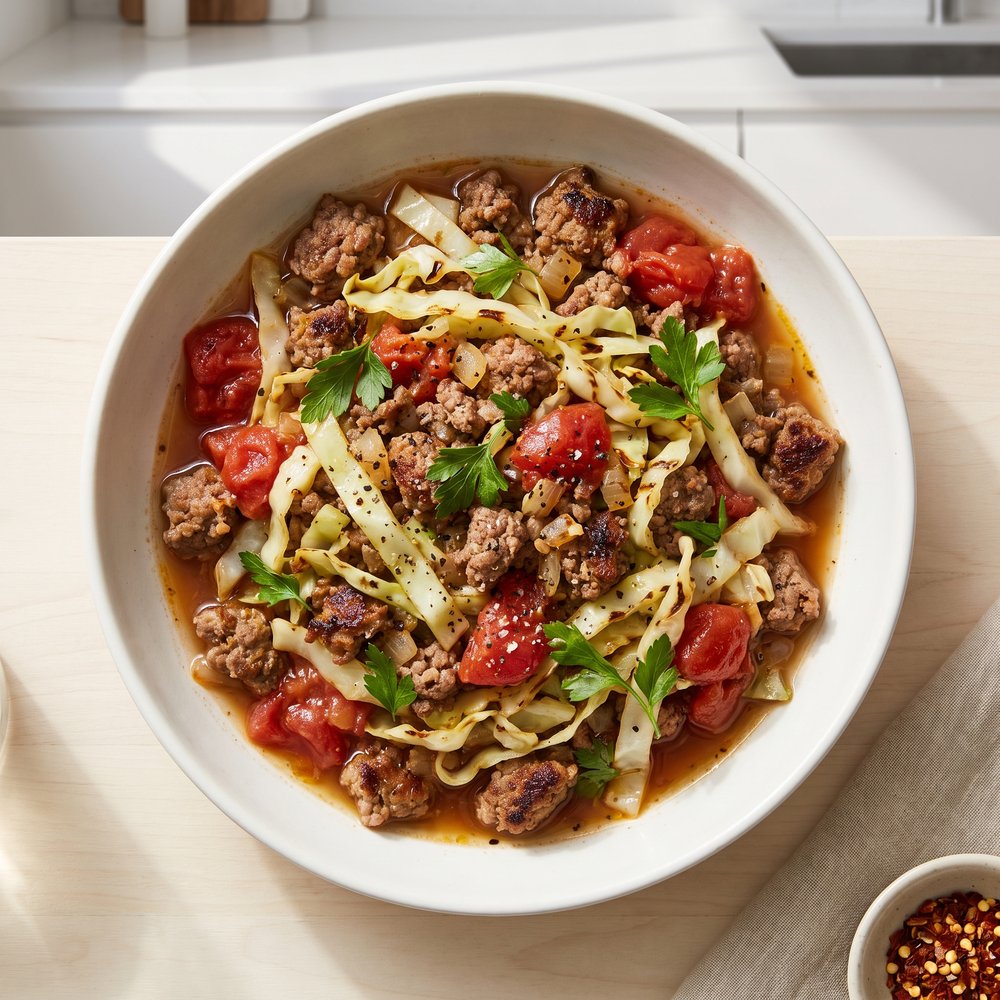 Ground Beef and Cabbage