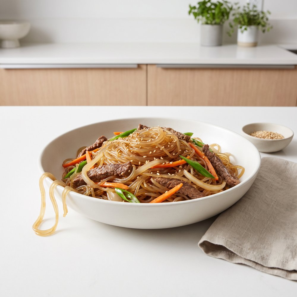 Japchae (Korean Glass Noodles)