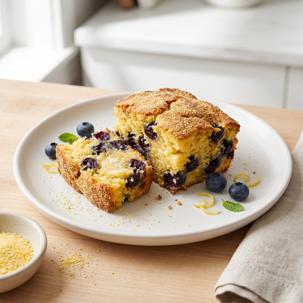 Blueberry-Studded Cornbread