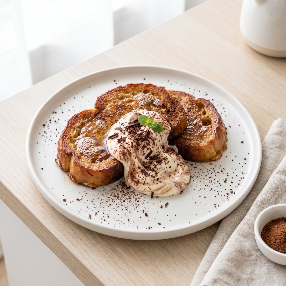 Espresso Mascarpone Tiramisu Toast