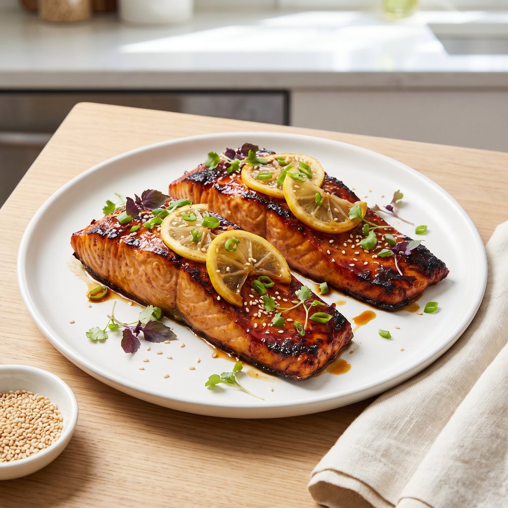 Sweet Soy-Garlic Broiled Salmon