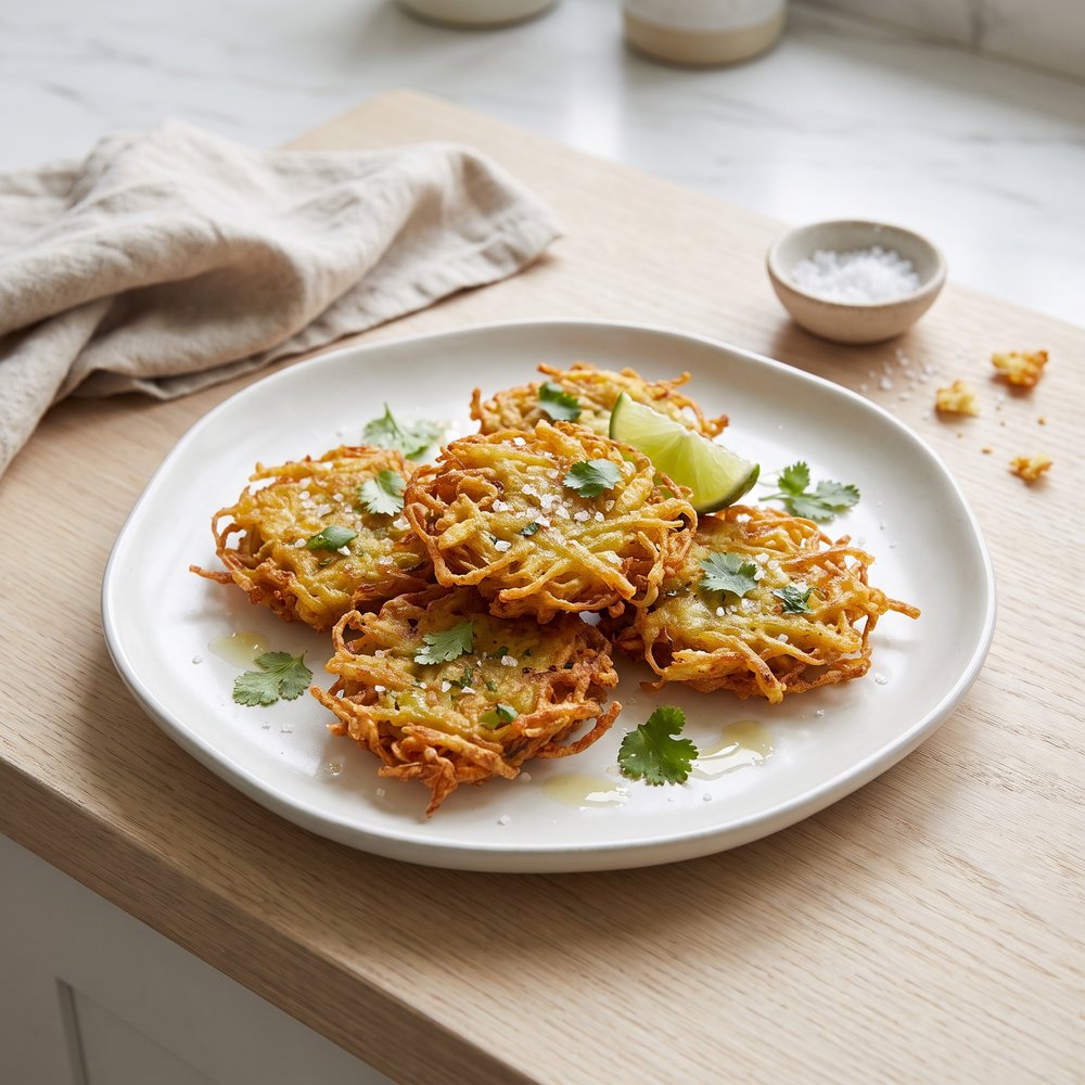 Aranitas (Crispy Shredded Green Plantain Patties)