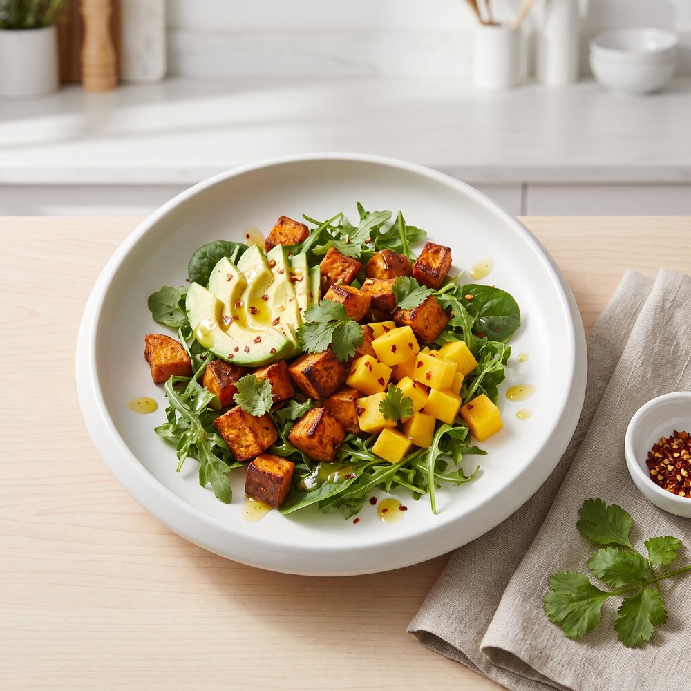 Roasted Sweet Potato Mango Salad