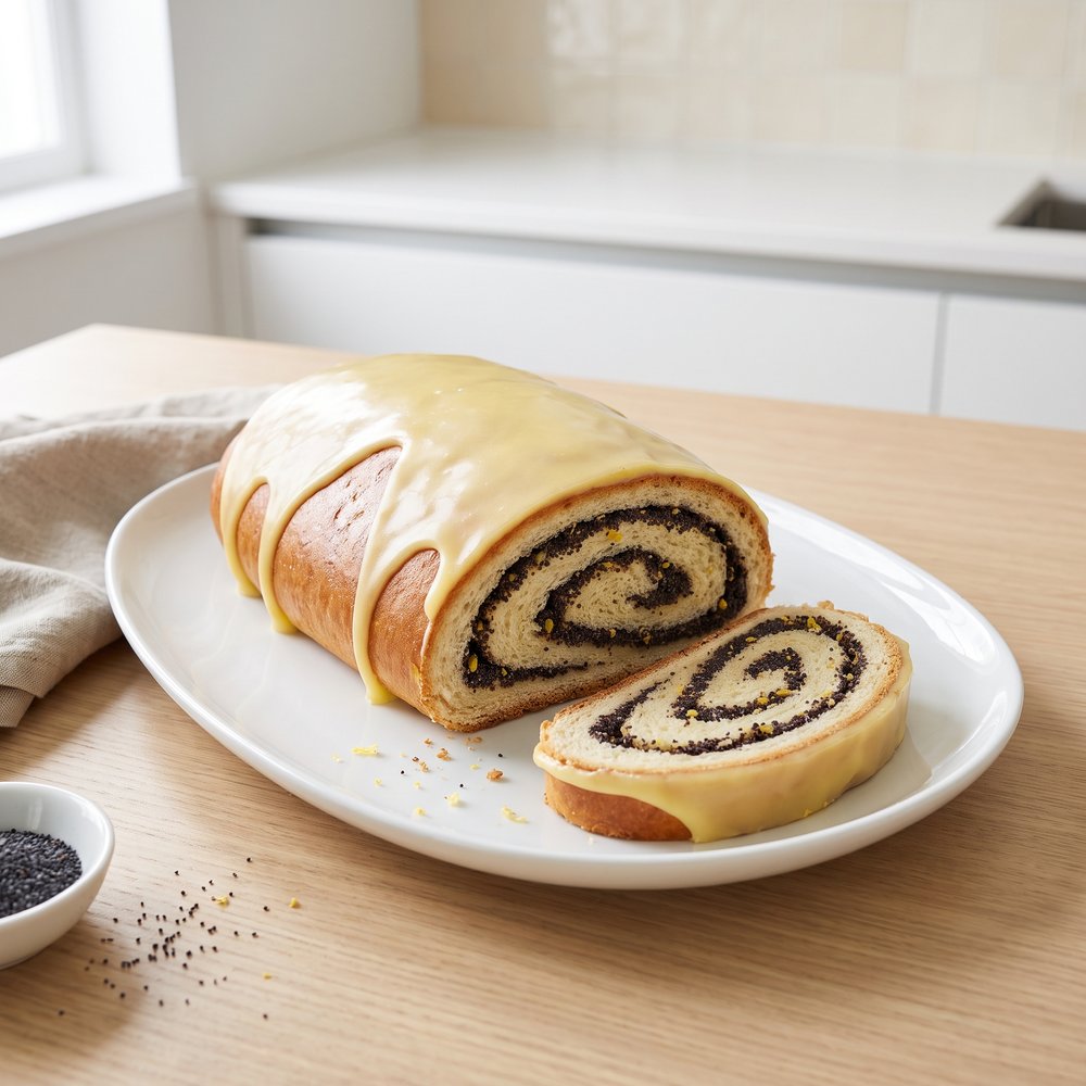 Mohn Stollen with Poppyseed-Almond Filling