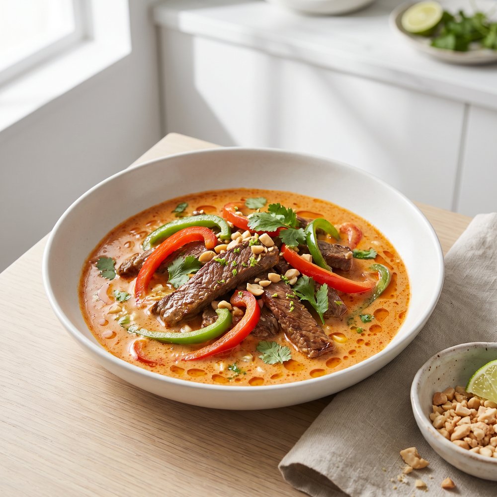 Coconut Red Curry Beef with Peppers