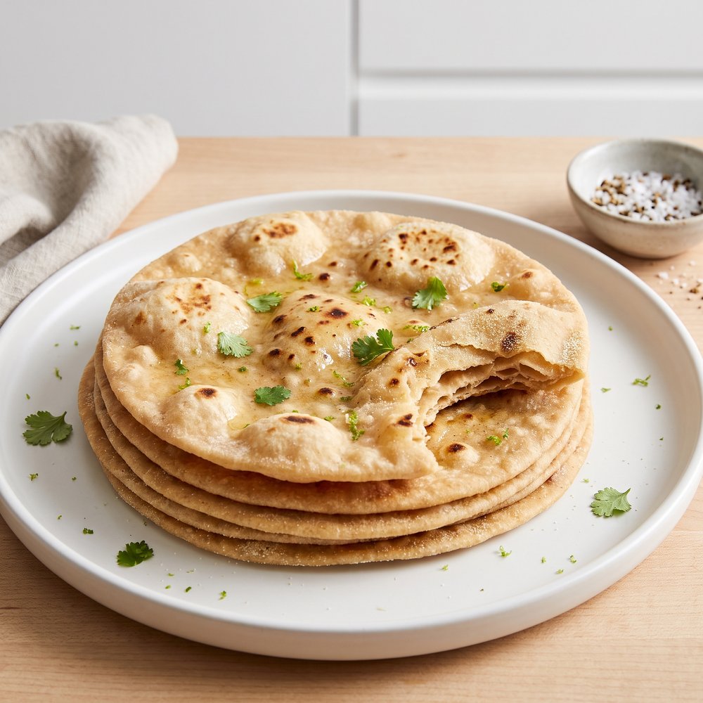 Indian Whole Wheat Roti Flatbread