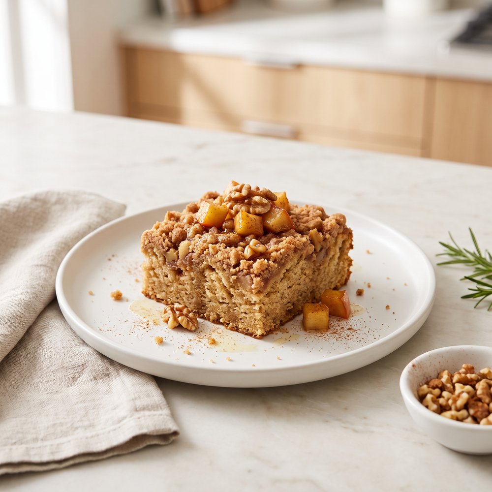 Cinnamon Walnut Apple Crumb Coffee Cake