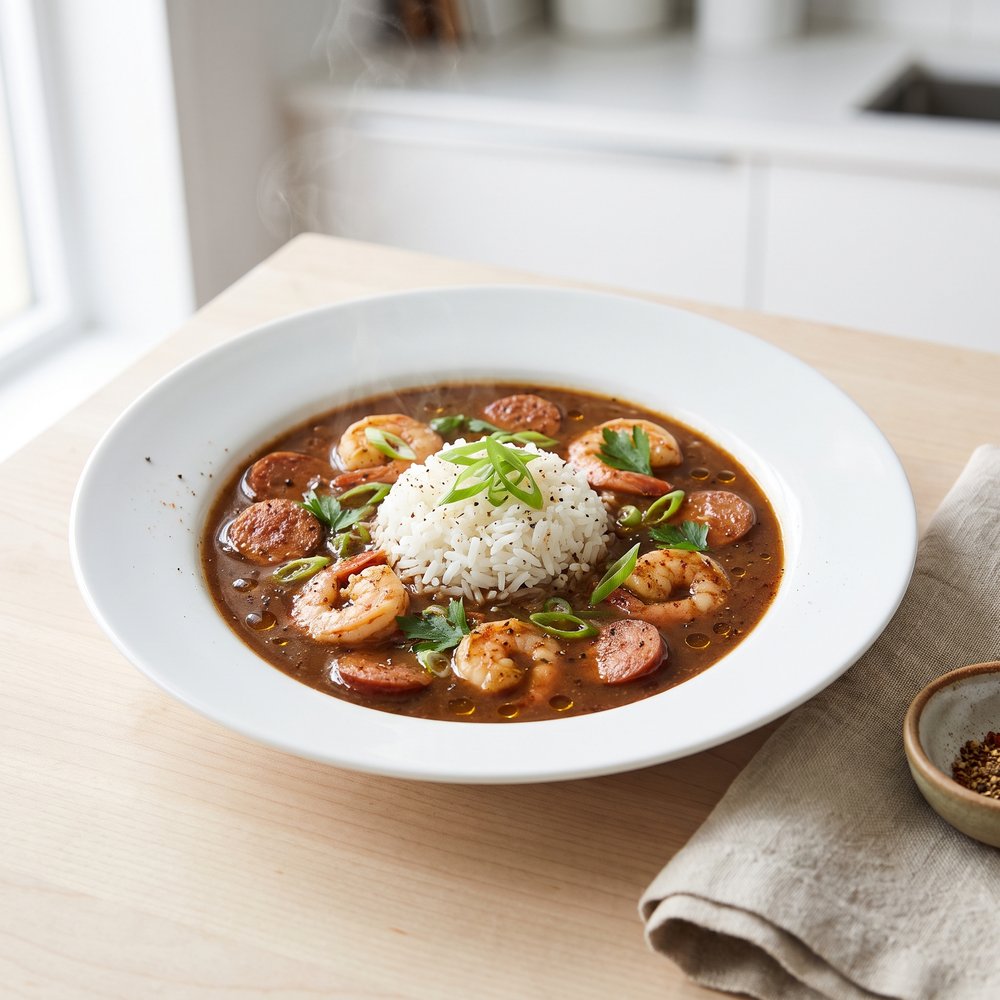 Easy Sausage and Shrimp Gumbo