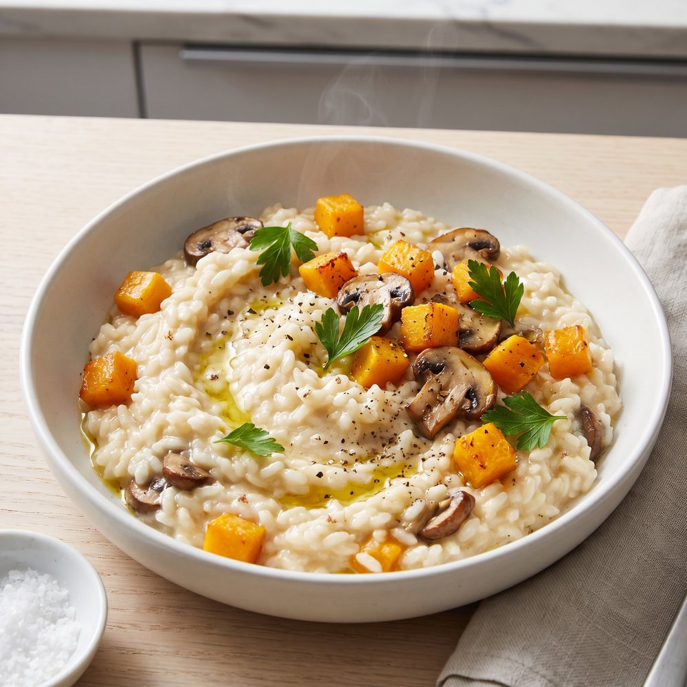 Instant Pot Butternut Squash Risotto with Mushrooms