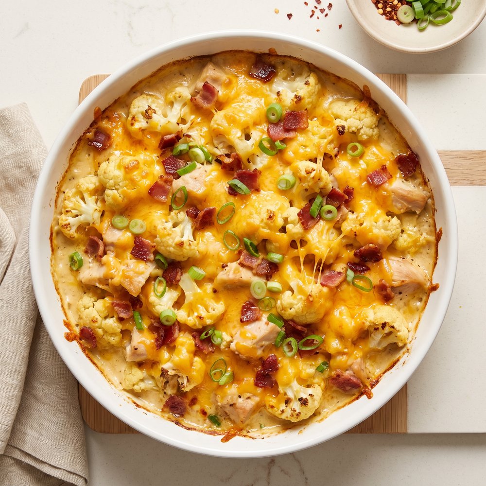 Chicken and Cauliflower Loaded Bake