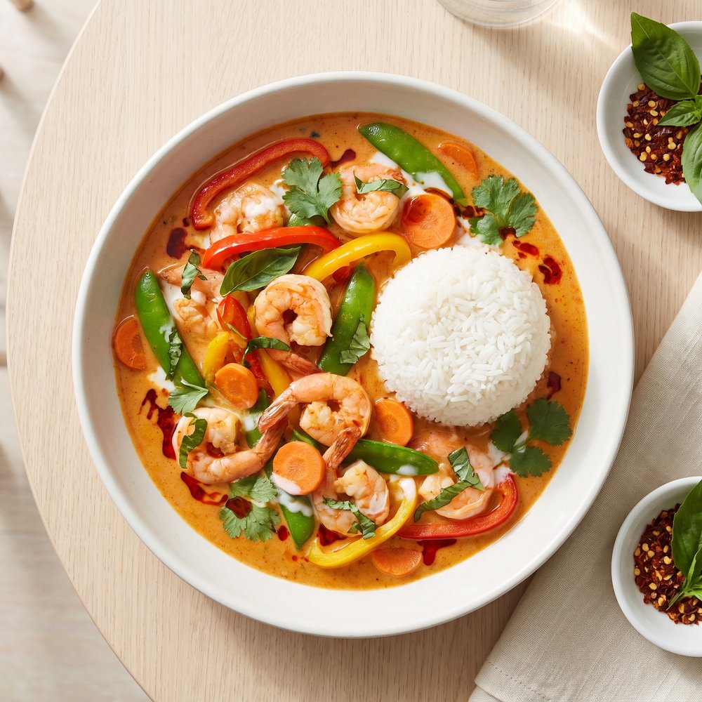 Red Curry Shrimp with Coconut and Vegetables