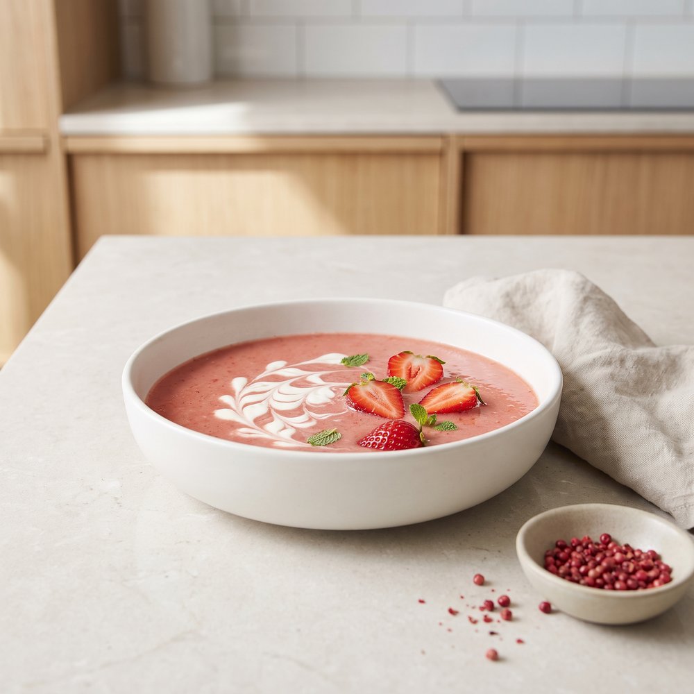 Kiev-Style Chilled Strawberry Soup