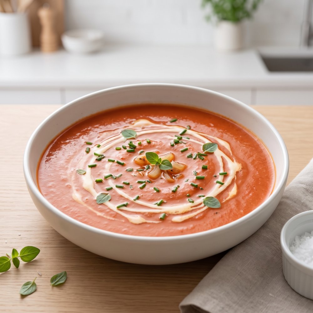 4-Ingredient Creamy Tomato Soup for Two