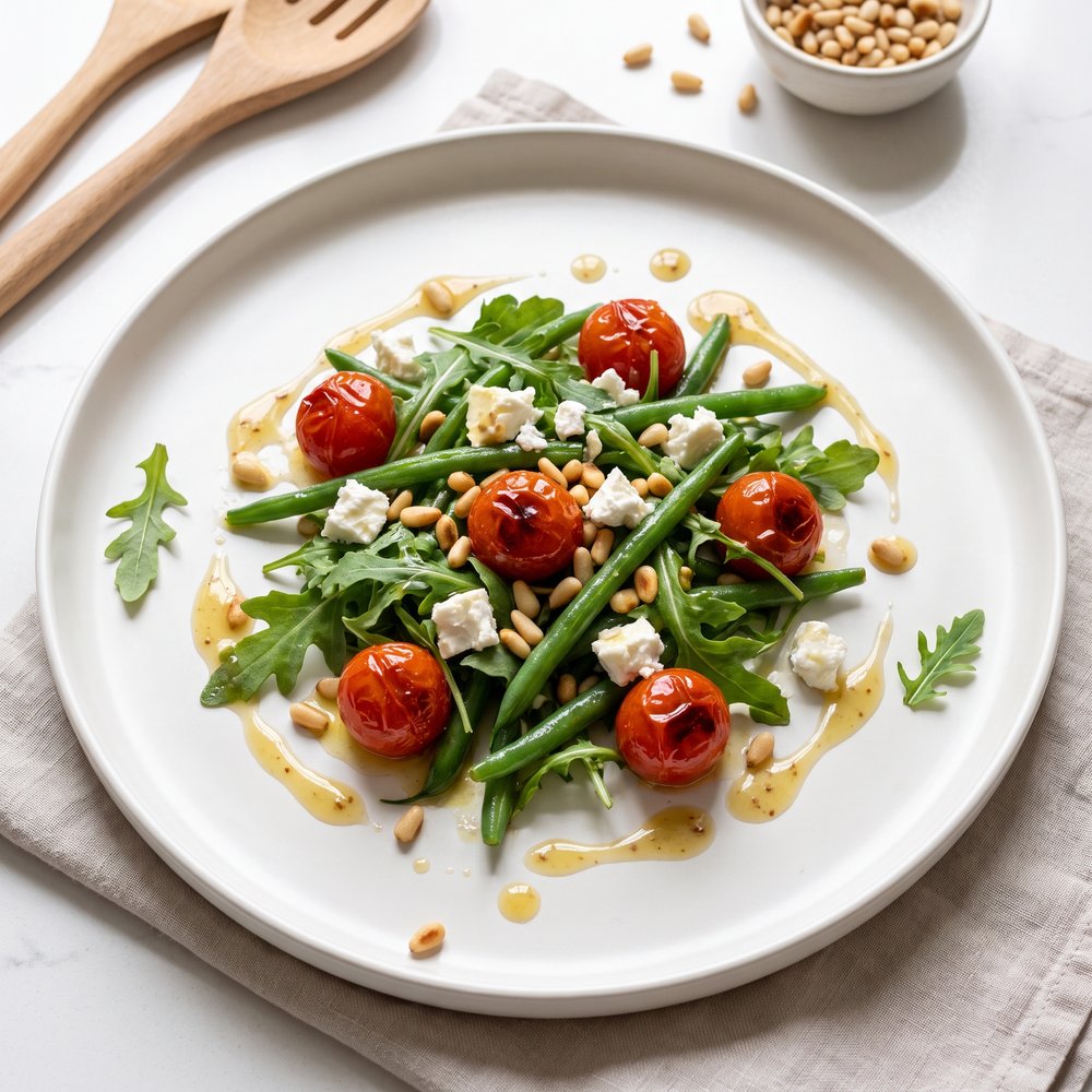 Feta and Slow-Roasted Tomato Salad with French Green Beans