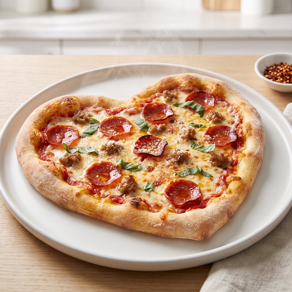 Romantic Heart Pizza