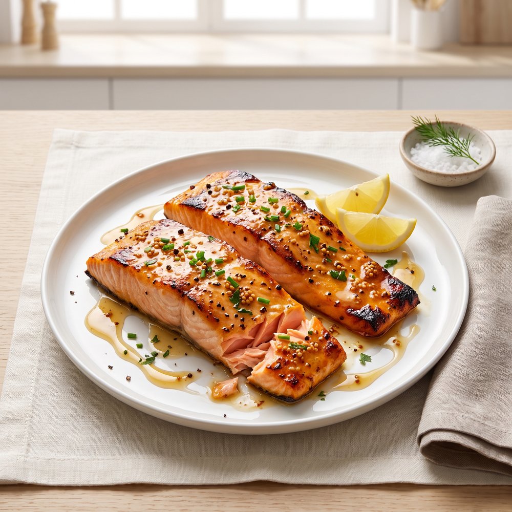 Honey-Mustard Glazed Salmon